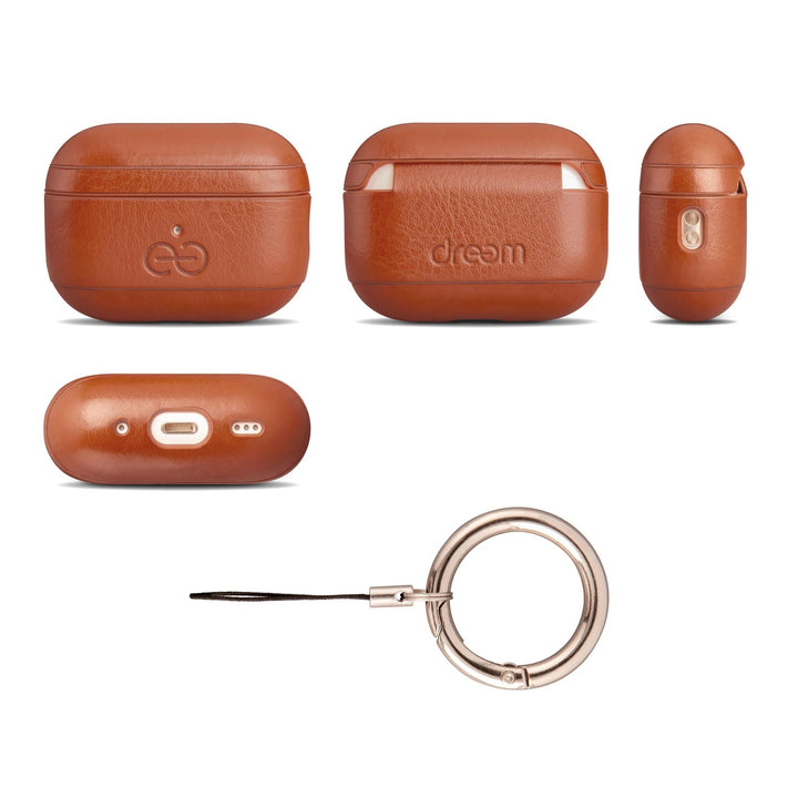 Dreem Luxe Vegan AirPods Case & Keychain - Coffee - DOKUTRONIX