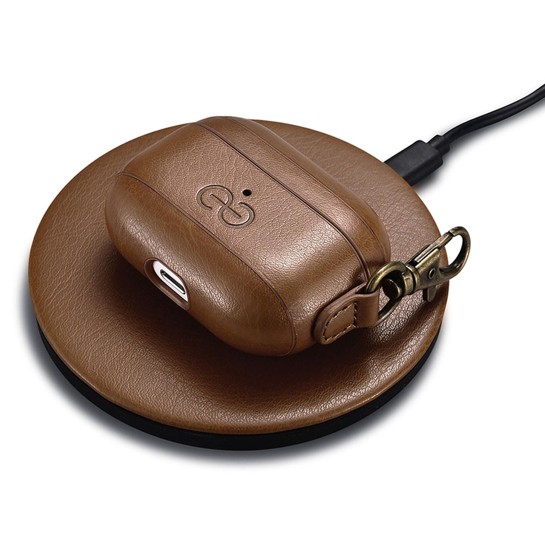 Dreem Luxe Vegan AirPods Case & Keychain - Coffee - DOKUTRONIX