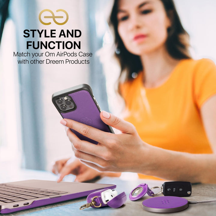 Dreem Luxe Vegan AirPods Case & Keychain - Coffee - DOKUTRONIX