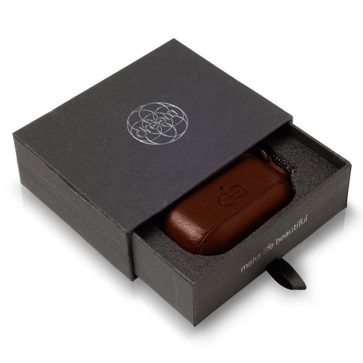 Dreem Luxe Vegan AirPods Case & Keychain - Coffee - DOKUTRONIX