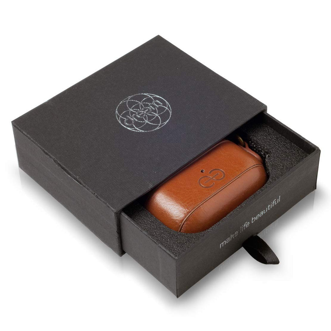 Dreem Luxe Vegan AirPods Case & Keychain - Coffee - DOKUTRONIX