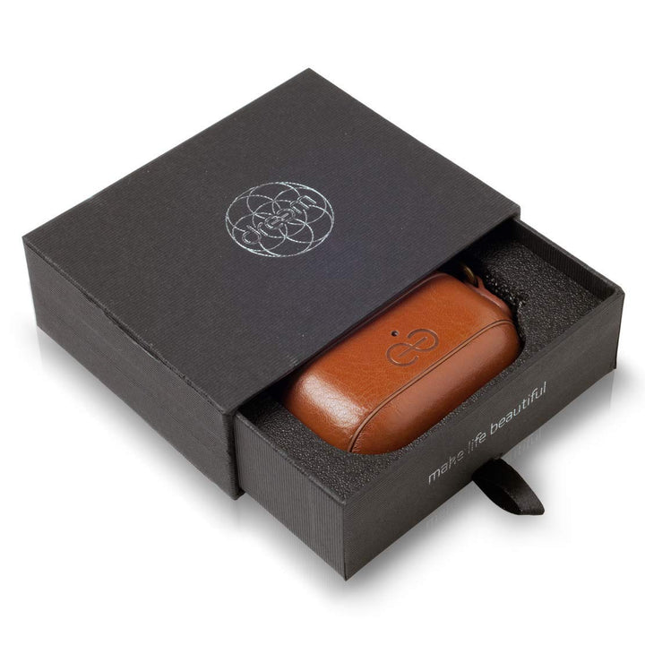 Dreem Luxe Vegan AirPods Case & Keychain - Coffee - DOKUTRONIX
