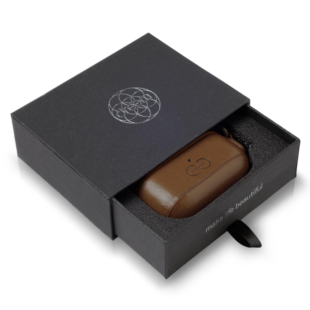 Dreem Luxe Vegan AirPods Case & Keychain - Coffee - DOKUTRONIX