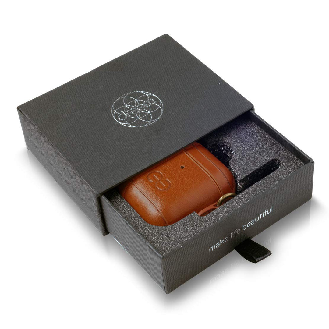 Dreem Luxe Vegan AirPods Case & Keychain - Coffee - DOKUTRONIX