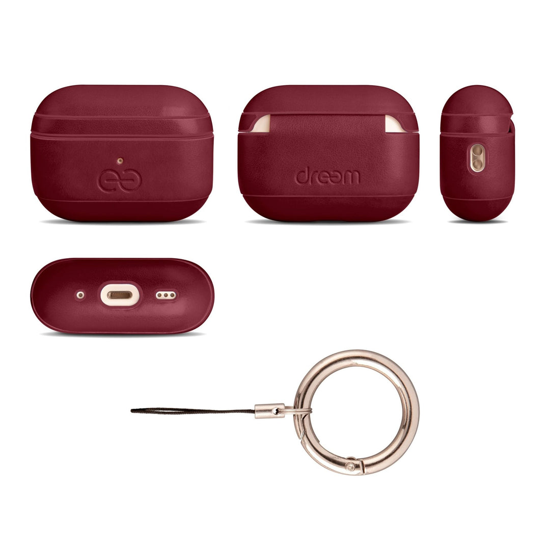 Dreem Luxe Vegan AirPods Case & Keychain - Coffee - DOKUTRONIX