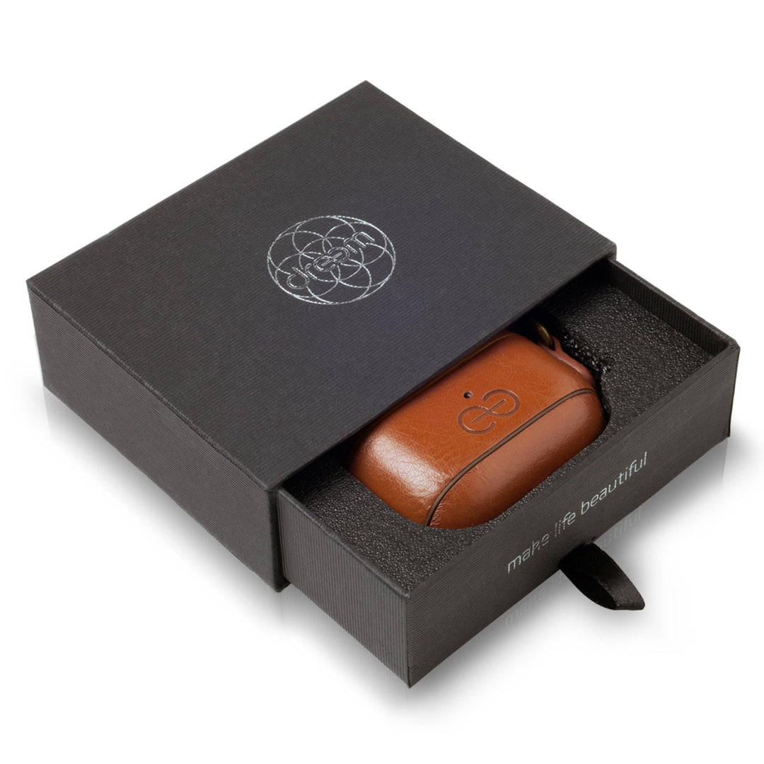 Dreem Luxe Vegan AirPods Case & Keychain - Coffee - DOKUTRONIX