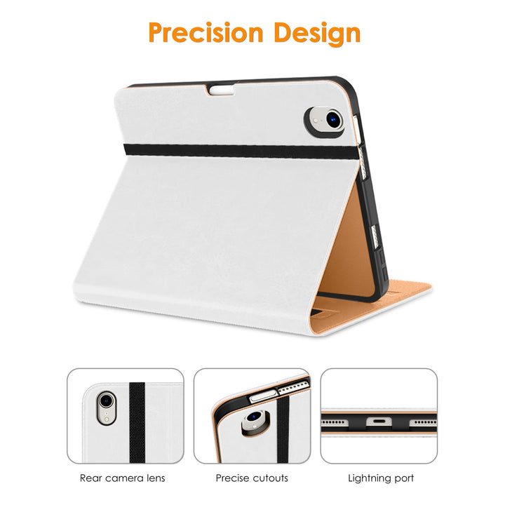 DTTO Luxe Folio Case for iPad Mini 7/6 - White - DOKUTRONIX