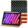 DTTO Leather Folio Case for iPad Mini 7/6 - US Flag