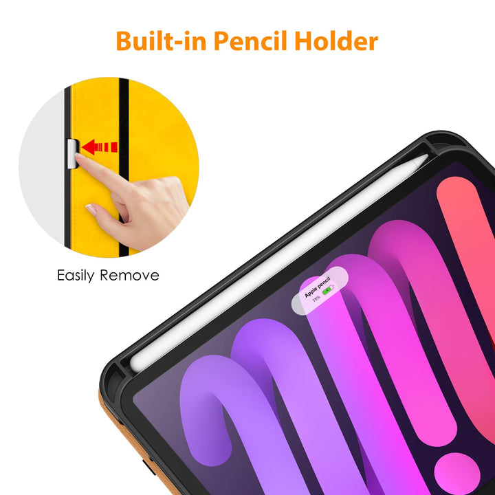 DTTO Folio Mini 7/6 Leather Case - Yellow - DOKUTRONIX