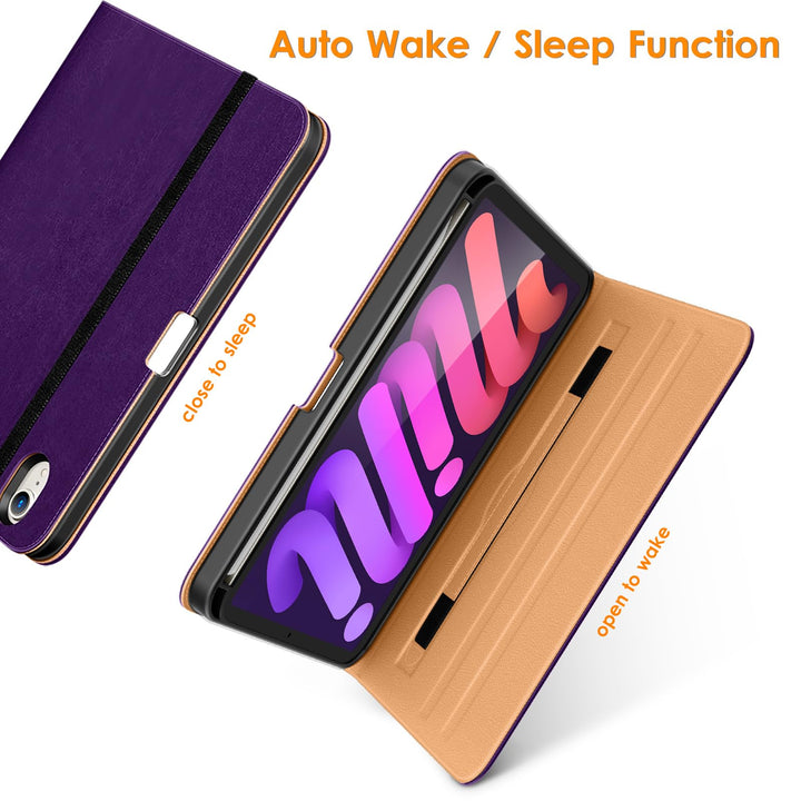 DTTO Luxe Folio Case for iPad Mini 7/6 - Dark Purple - DOKUTRONIX