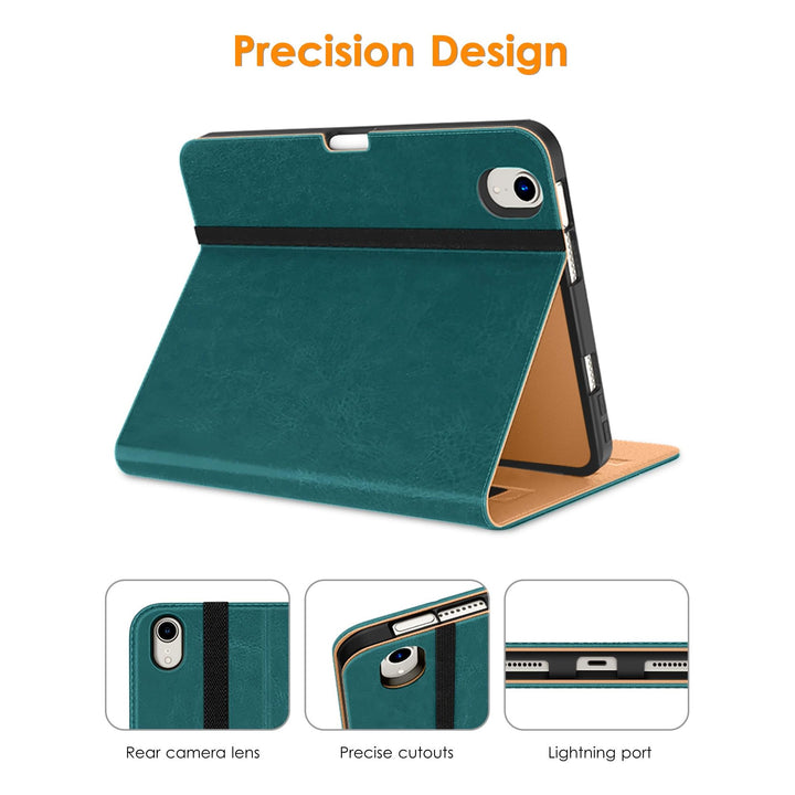 DTTO Premium Leather Folio Case for iPad Mini 7/6 - DOKUTRONIX