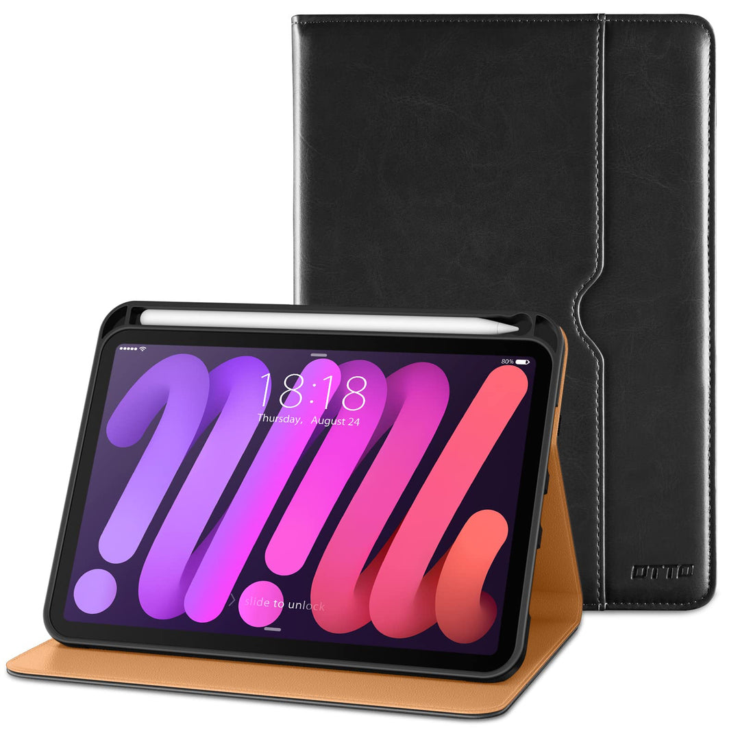 DTTO Premium Leather Folio Case for iPad Mini 7/6 - DOKUTRONIX