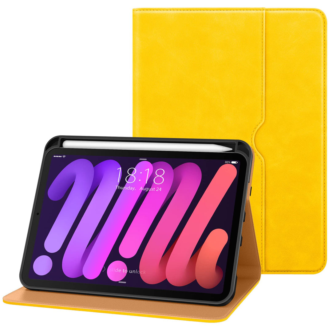 DTTO Folio Mini 7/6 Leather Case - Yellow - DOKUTRONIX