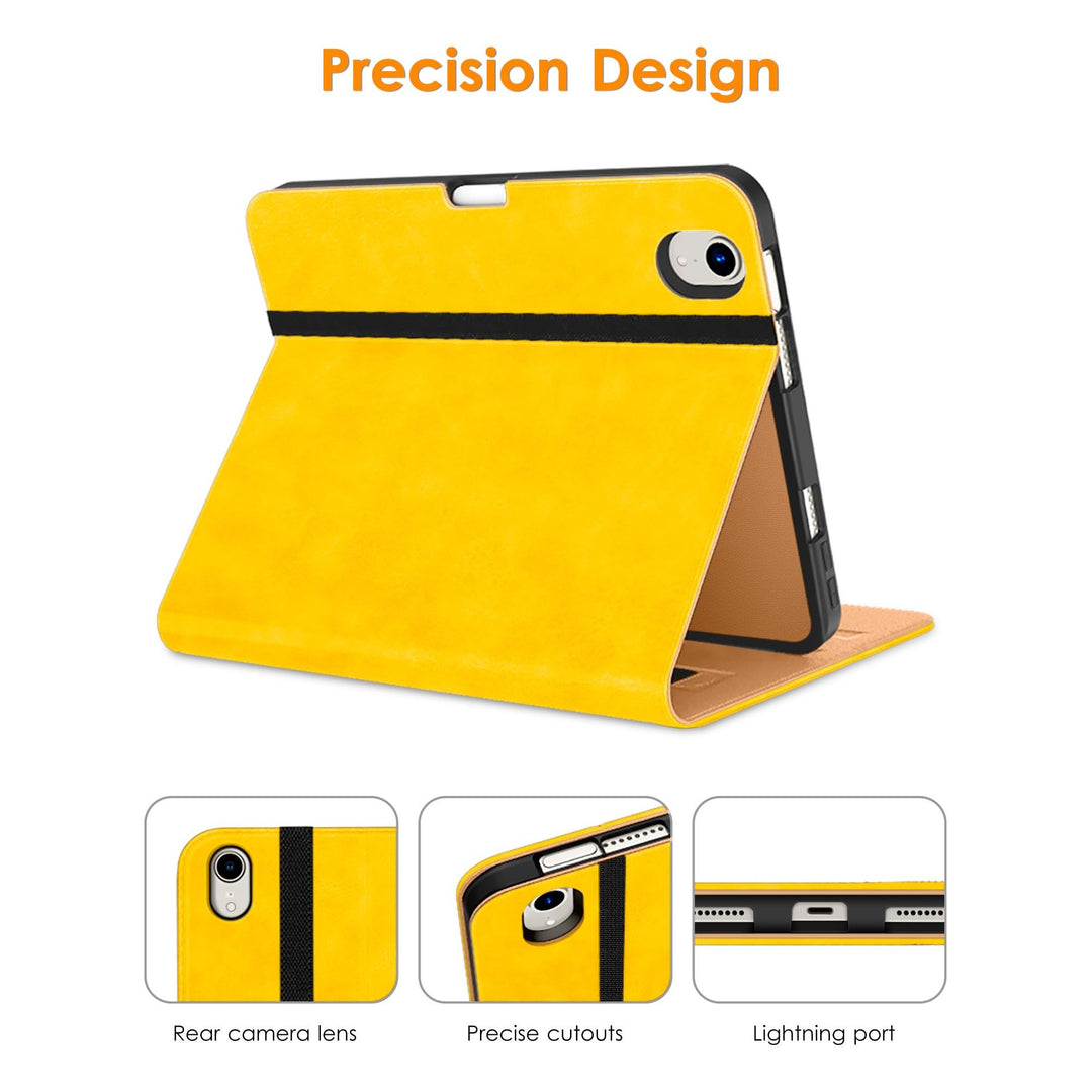 DTTO Folio Mini 7/6 Leather Case - Yellow - DOKUTRONIX