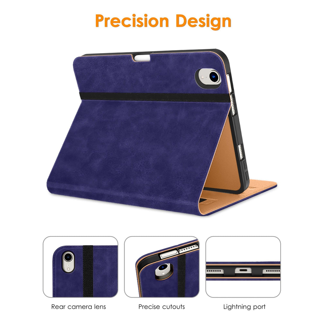 Royal Marble Leather Folio Case for iPad Mini 7/6 - DOKUTRONIX