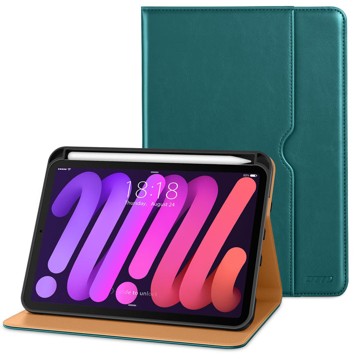 DTTO Premium Leather Folio Case for iPad Mini 7/6 - DOKUTRONIX