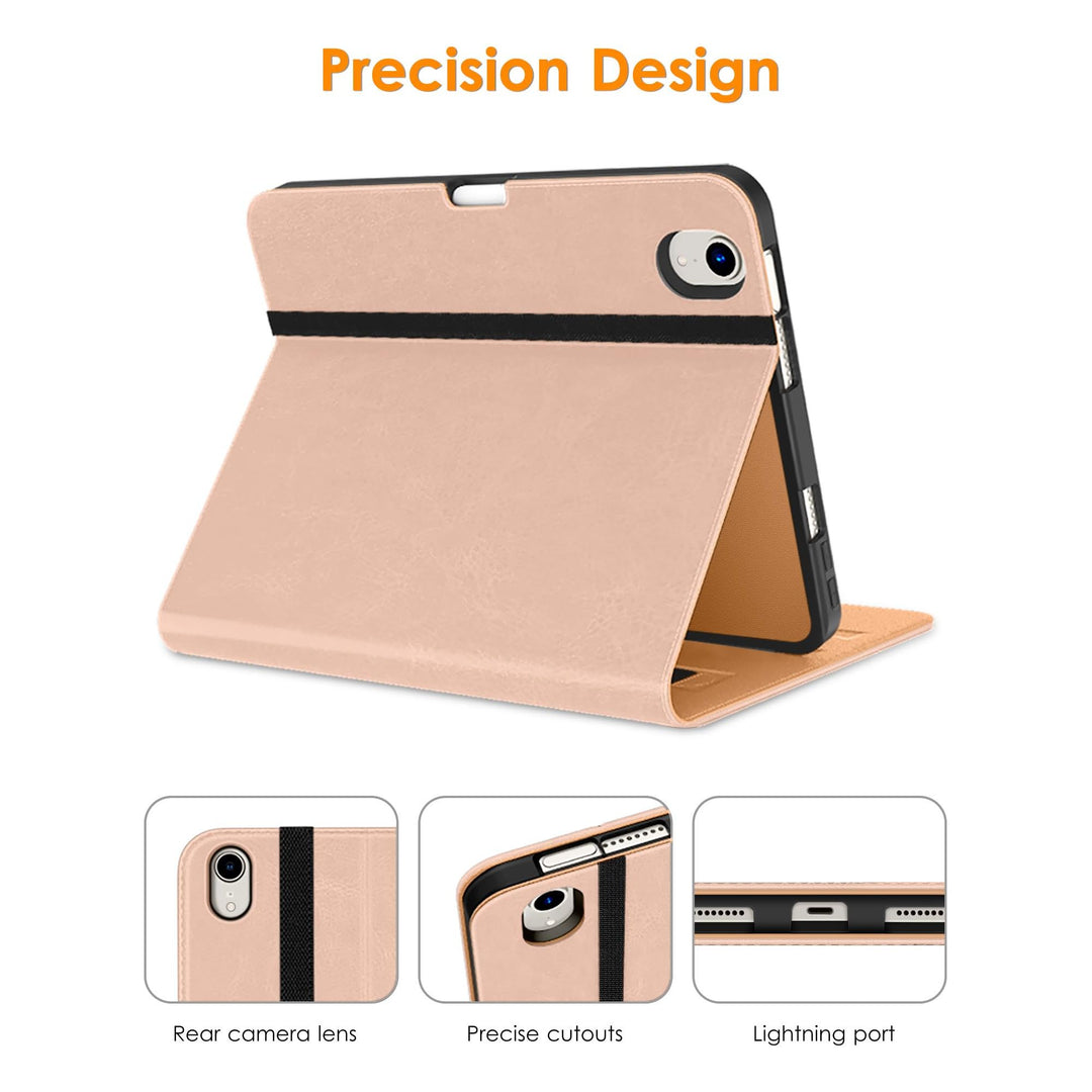 DTTO Luxe Folio Case for iPad Mini 7/6 - Pink - DOKUTRONIX