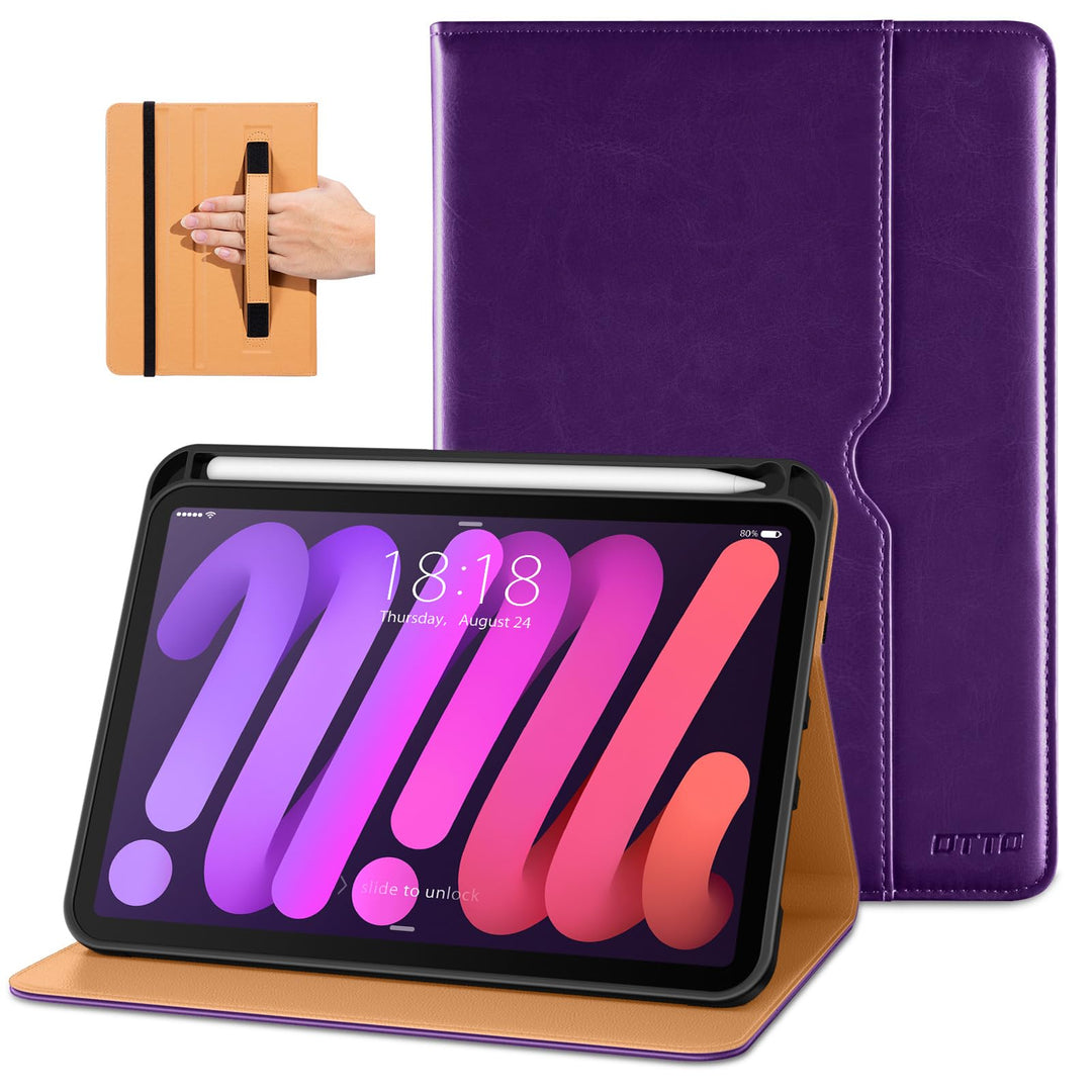 DTTO Luxe Folio Case for iPad Mini 7/6 - Dark Purple - DOKUTRONIX