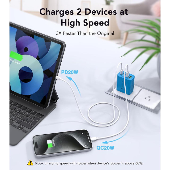 Dulums Blue 40W USB-C Charger - 2-Pack - DOKUTRONIX