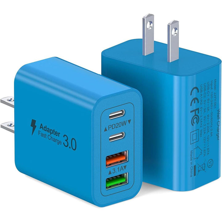 Dulums Blue 40W USB-C Charger - 2-Pack - DOKUTRONIX