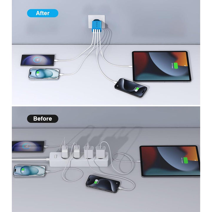 Dulums Blue 40W USB-C Charger - 2-Pack - DOKUTRONIX