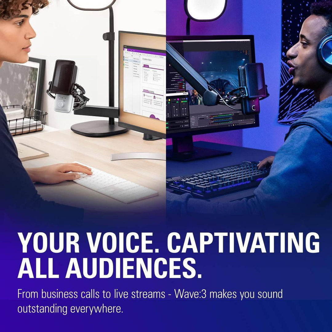 Elgato Wave:3 White - USB Condenser Mic - DOKUTRONIX