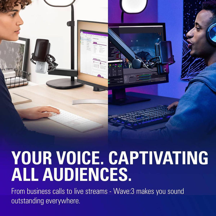 Elgato Wave:3 White - USB Condenser Mic - DOKUTRONIX