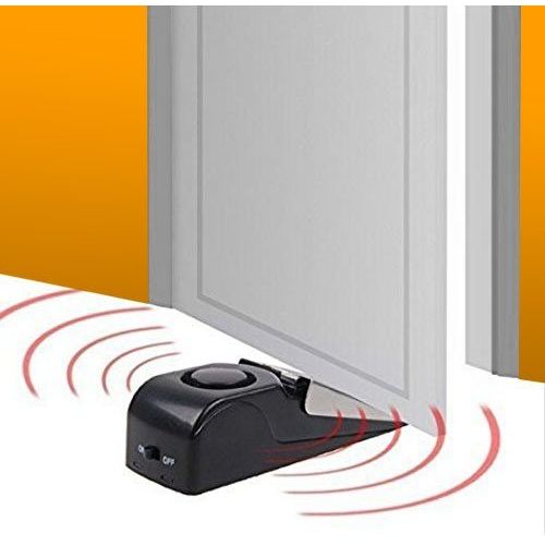 EMDMAK Door Stop Alarm with 120DB Siren Door Stop for Home & Travel (Black) (Pack of 2) - DOKUTRONIX