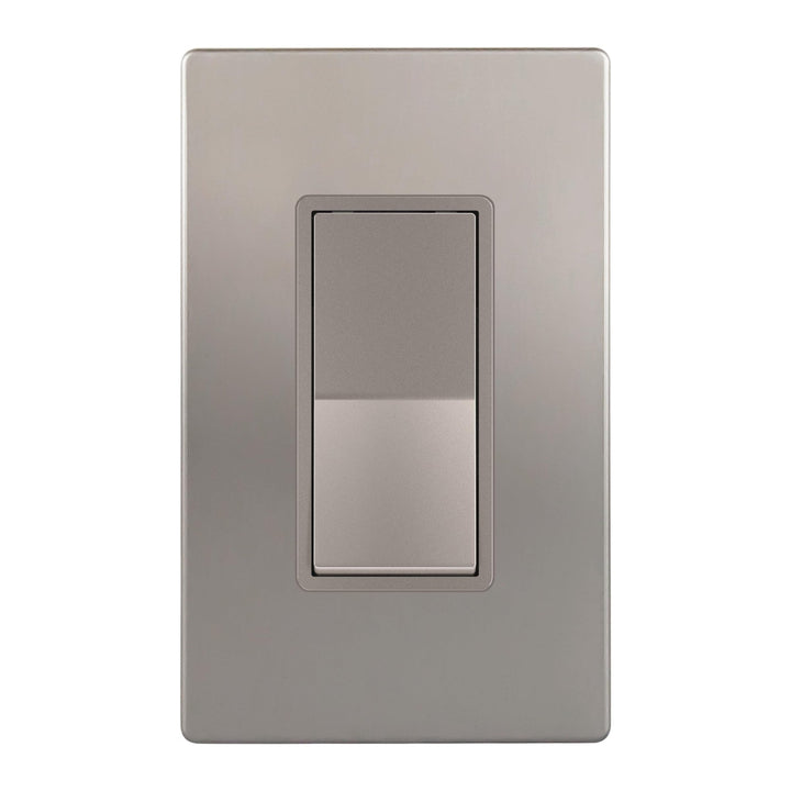 ENERLITES Decorator Paddle Light Switch with Wall Plates, Wall Decor Switch, Single Pole, 3 Wire, Grounding Screw, Residential Grade, 15A 120V/277V, UL Listed, White - DOKUTRONIX