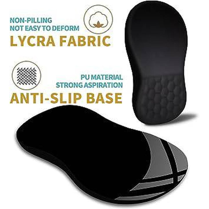 ErgoComfort Wrist Support Mouse Pad - Black Relief - DOKUTRONIX