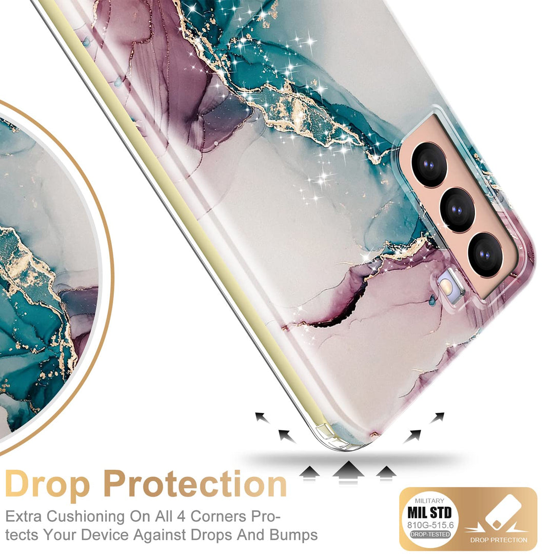Galaxy S21 Glitter Marble Case - DOKUTRONIX