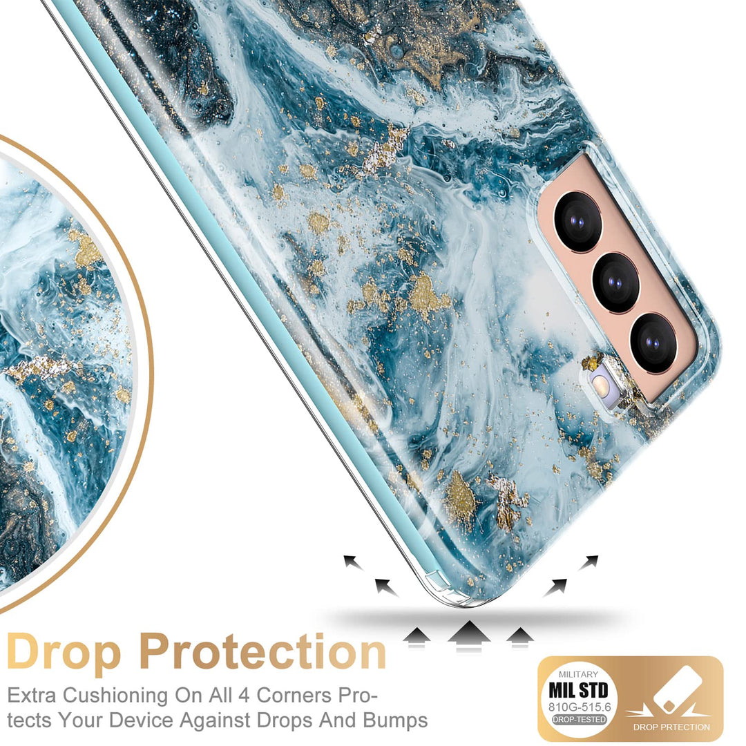 Galaxy S21 Glitter Marble Case - DOKUTRONIX