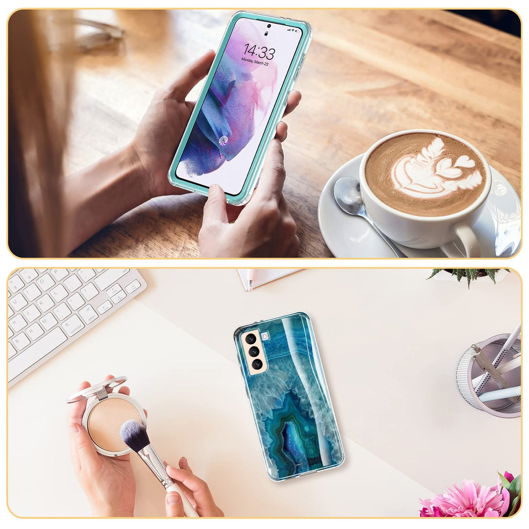 Galaxy S21 Glitter Marble Case - DOKUTRONIX