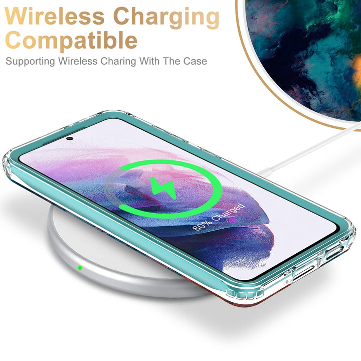 Galaxy S21 Glitter Marble Case - DOKUTRONIX