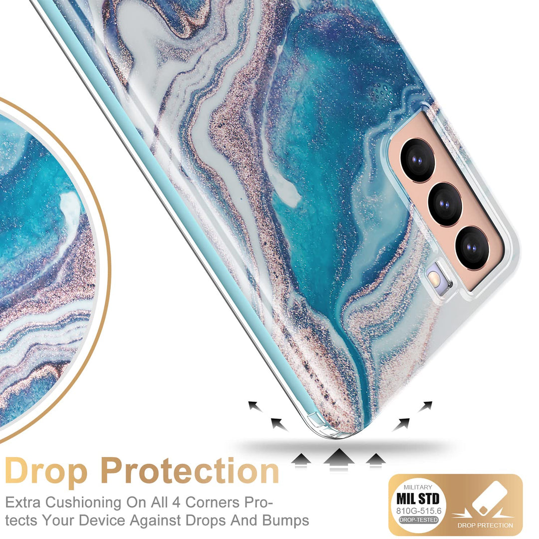 Galaxy S21 Glitter Marble Case - DOKUTRONIX