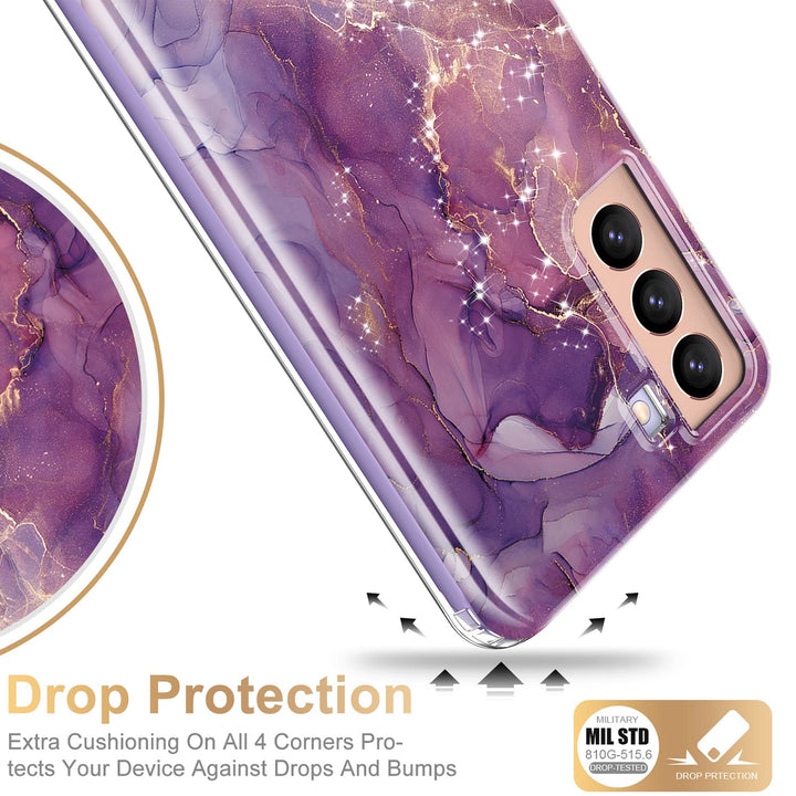 Galaxy S21 Glitter Marble Case - DOKUTRONIX