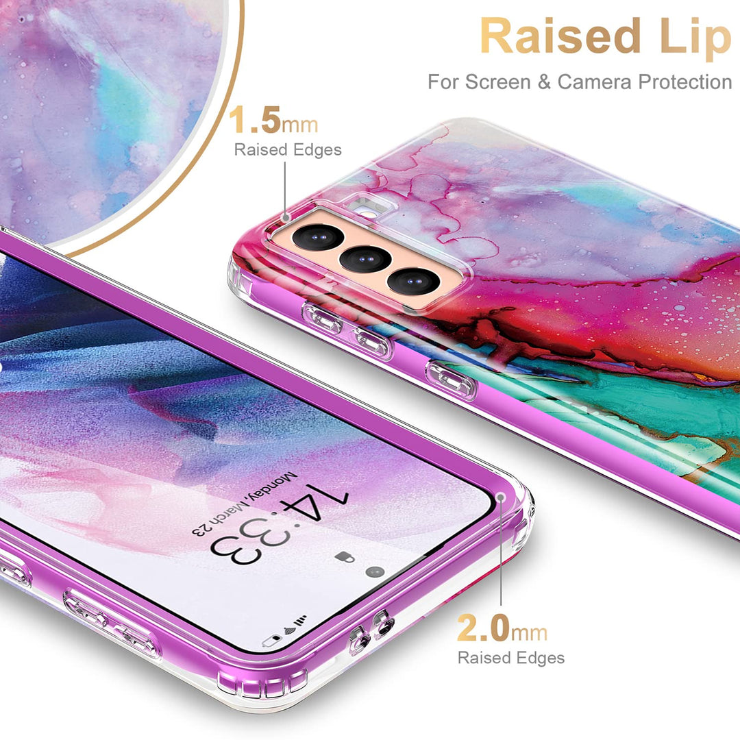 Galaxy S21 Glitter Marble Case - DOKUTRONIX