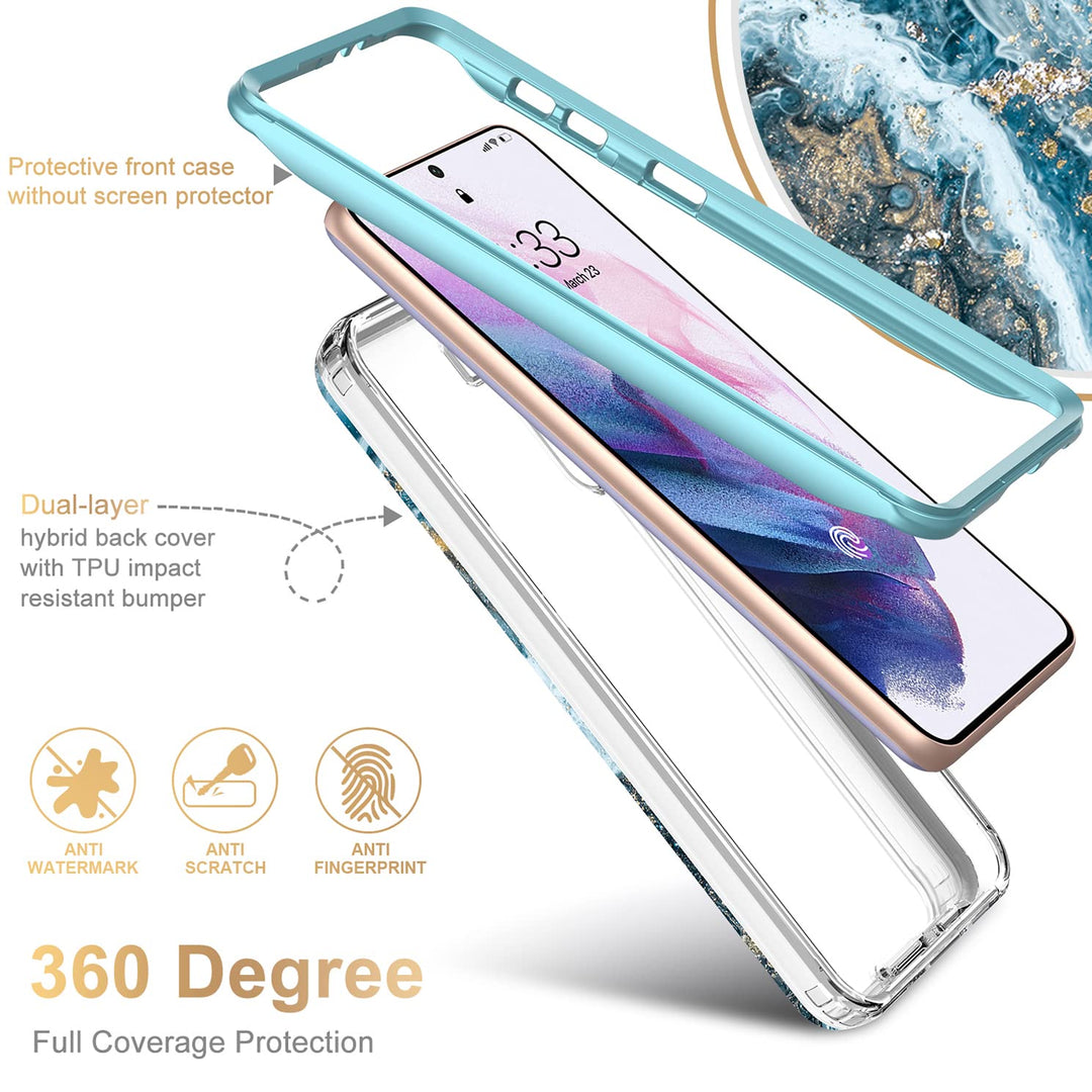 Galaxy S21 Glitter Marble Case - DOKUTRONIX