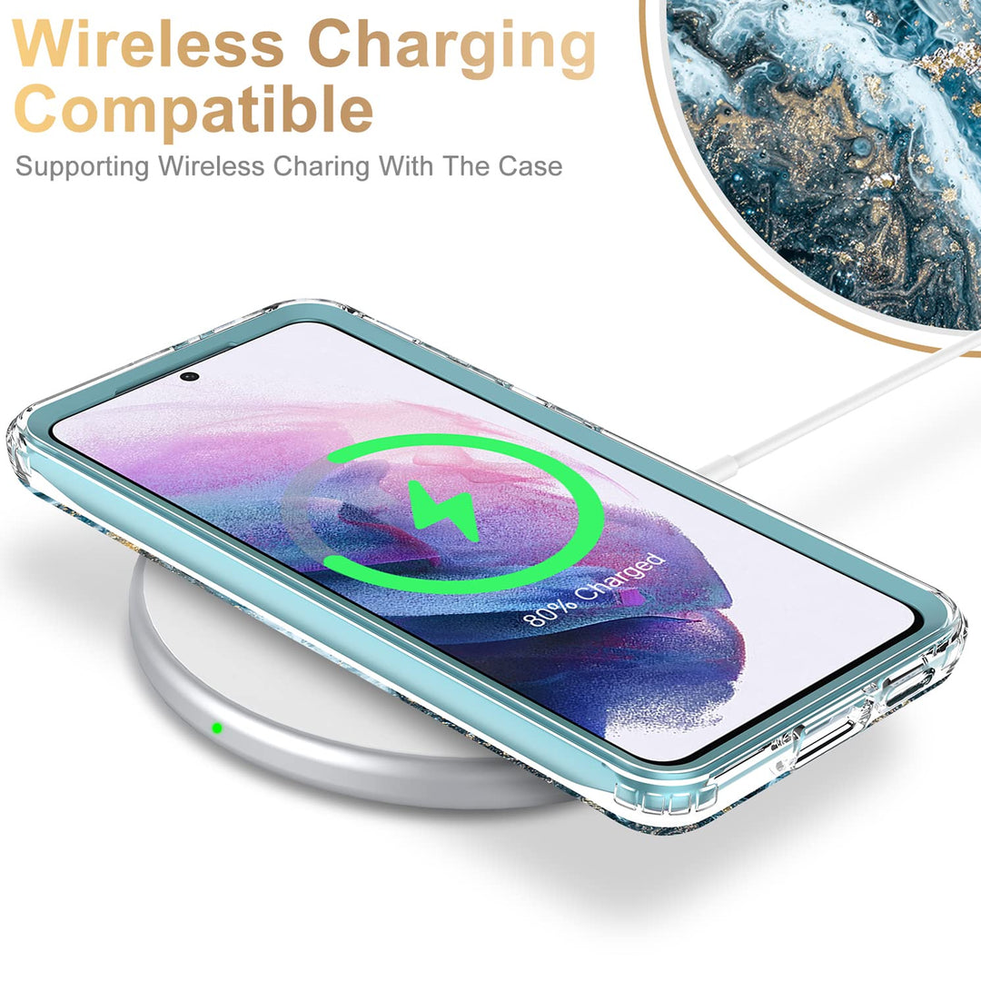 Galaxy S21 Glitter Marble Case - DOKUTRONIX