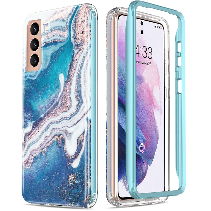Galaxy S21 Glitter Marble Case - DOKUTRONIX