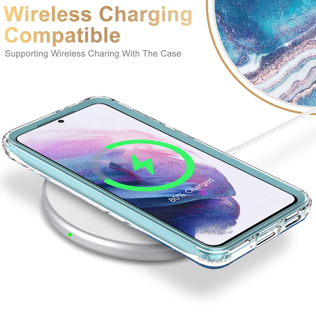 Galaxy S21 Glitter Marble Case - DOKUTRONIX