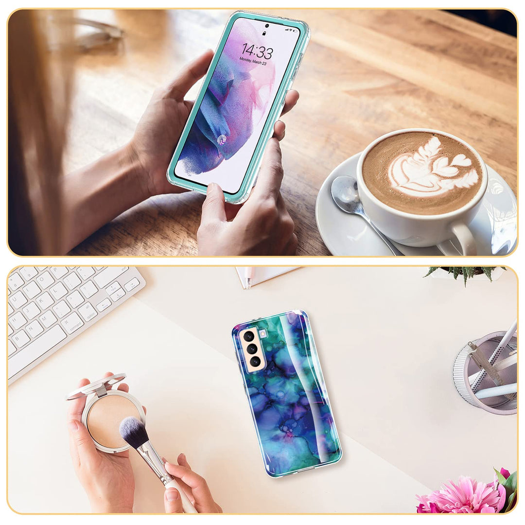 Galaxy S21 Glitter Marble Case - DOKUTRONIX