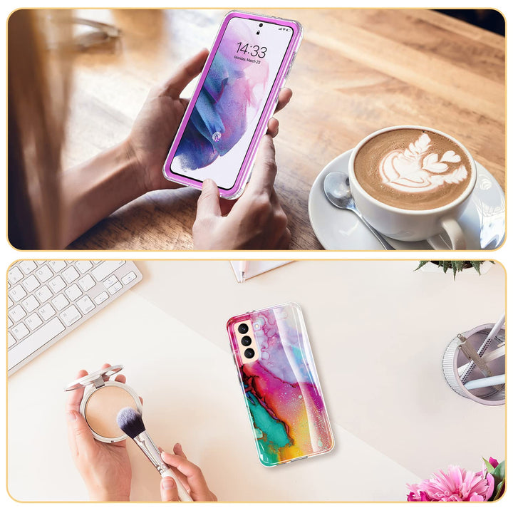 Galaxy S21 Glitter Marble Case - DOKUTRONIX