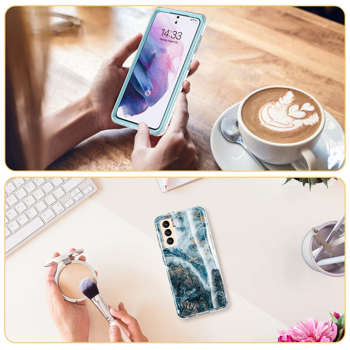 Galaxy S21 Glitter Marble Case - DOKUTRONIX