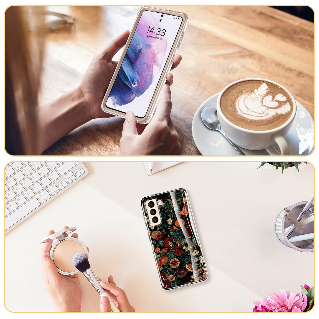 Galaxy S21 Glitter Marble Case - DOKUTRONIX