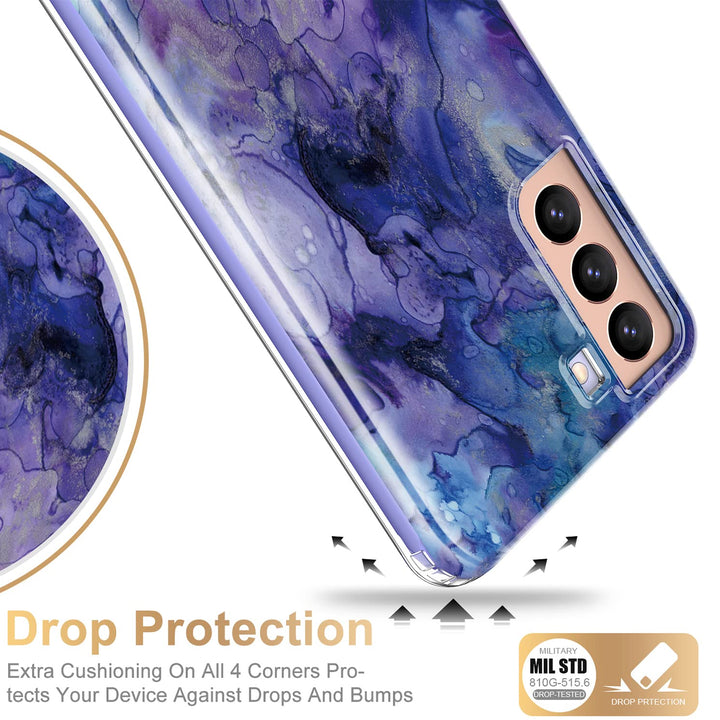 Galaxy S21 Glitter Marble Case - DOKUTRONIX