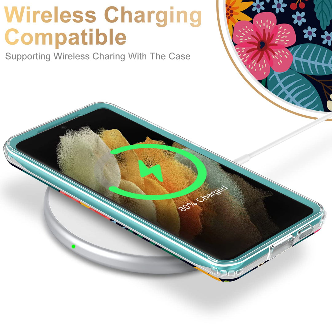 Galaxy S21 Ultra Bloom Case - Rugged Floral Style - DOKUTRONIX