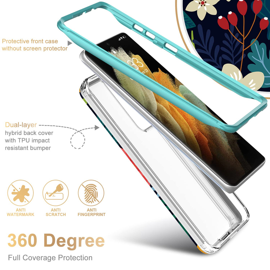 Galaxy S21 Ultra Bloom Case - Rugged Floral Style - DOKUTRONIX