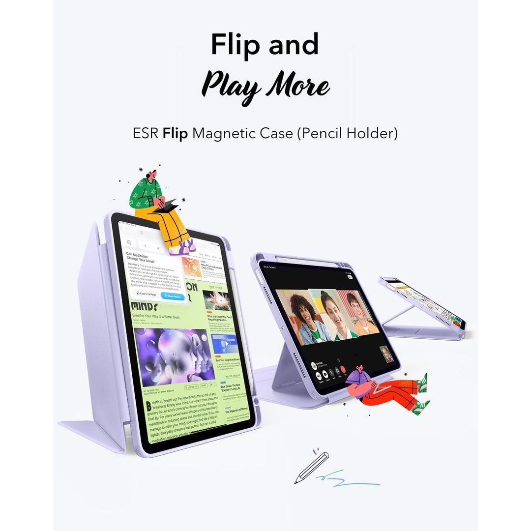 AirFlip for iPad Air Case: Multi-Angle Stand & Pencil Holder - DOKUTRONIX