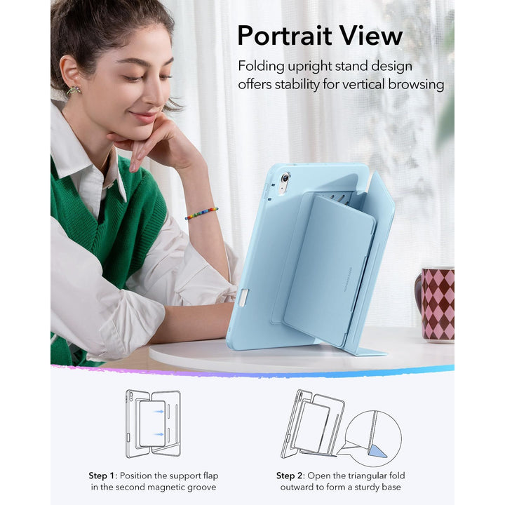 ESR SkyBlue Flip Case for iPad Air 11 (M3/M2) - DOKUTRONIX